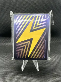 Pokemon TCG Deck Sleeves 65ct Surging Sparks Pikachu Bolt Card Sleeves Gold - Image 1