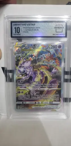 Mewtwo VSTAR Crown Zenith: Galarian Gallery Holo Card GG44/GG70 Arena Club 10🔥 - Image 1
