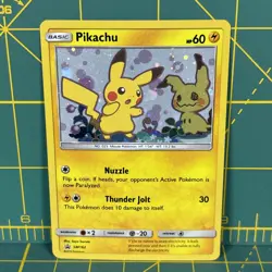 Pikachu Promo SM162 Team Up Blister Pokemon Card Excellent LP Sun & Moon Boxed - Image 1
