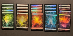 MTG Duskmourn Basic Land Lot (x20 total) FULL ART, FOIL; 4 cards each land NM/M - Image 1
