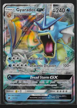 Pokemon Card: Gyarados GX 18/111 NM Sun Moon Crimson Invasion Full Art Holo Rare - Image 1