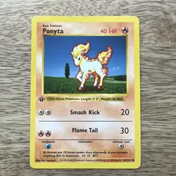 PL - 1st Edition Shadowless Pokemon Card Base Set 60/102 Ponyta (excellent) - Image 1