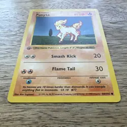 PL - 1st Edition Shadowless Pokemon Card Base Set 60/102 Ponyta (excellent) - Image 2