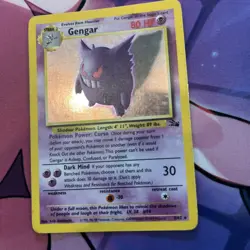 Gengar 5/62 Fossil Unlimited Holo Rare Pokemon Card MP - Image 2