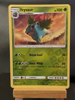 Pokemon Card Ivysaur 2/73 Shining Legends Reverse Holo Near Mint - Image 1