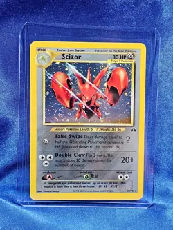Pokemon Scizor TCG Holo Rare Card 10/75 WOTC Neo Discovery LP - Image 1