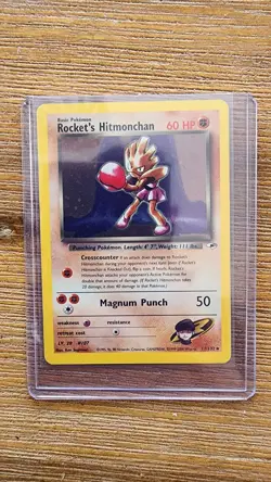 2000 Pokemon Gym Heroes Rocket's Hitmonchan Rare Card 11/132 excellent condition - Image 5