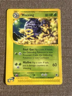 Weezing - 70/165 Expedition E-Reader Non Holo Rare Pokemon Card Near Mint NM - Image 1