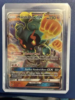 Marshadow GX 80/147 Burning Shadows Ultra Rare NM/M Pokemon Card - Image 1