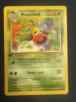 Pokemon TCG Weepinbell Jungle 1st Edition 48/64 - Image 1