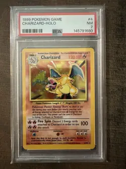 Wizards of the Coast 1999 Pokemon Base Set Charizard 4/102 Holo PSA 7 EN - Image 1