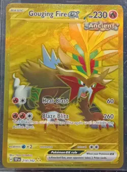 Pokemon Gouging Fire EX SV05 Temporal Forces 214/162 Hyper Rare Full Art Holo - Image 1