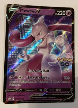 Pokemon TCG - Mewtwo V - SWSH223 - Black Star Promo Holo Stamped - Pokemon Go - Image 5