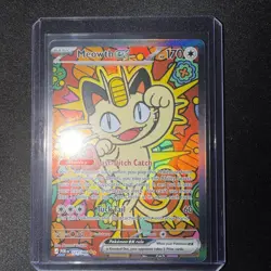 Pokemon Meowth SIR Full Art Holo 121/088 Perfect Order - Image 1