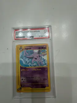 2003 Pokemon Espeon Aquapolis PSA Graded #011/147 Rare English HP 80 - Image 1