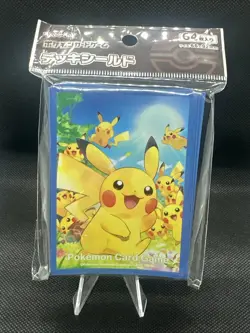 Japan Pokemon Center Exclusive Pikachu Large Gathering 64 Card Sleeves - Image 1