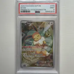 Pokemon TCG Eevee Prismatic Evolutions Black Star Promo Holo PSA 9 - Image 1