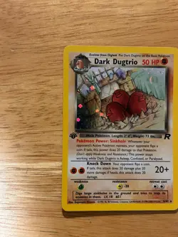 Pokemon 1st Edition Team Rocket Dark Dugtrio Holo 6/82 - Image 1