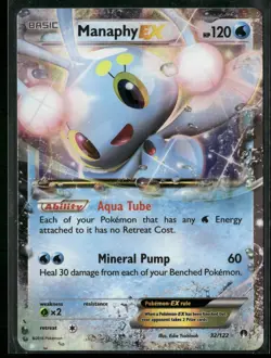2016 Pokemon XY BREAKpoint Manaphy 32/122 Holo Rare NM - Image 1