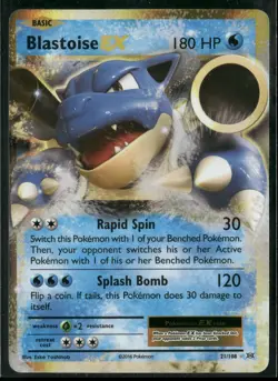 2016 Pokemon XY Evolutions Blastoise 21/108 Holo Rare NM - Image 1