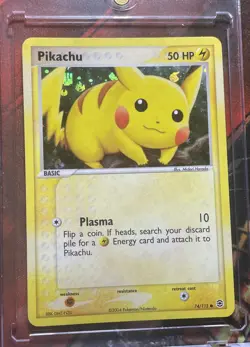 READ - Pikachu 74/112 Reverse Energy Holo - EX Fire Red Leaf Green Pokemon 2004 - Image 1