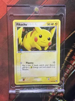 READ - Pikachu 74/112 Reverse Energy Holo - EX Fire Red Leaf Green Pokemon 2004 - Image 3