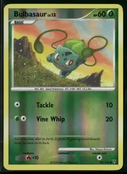 2009 Pokemon Supreme Victors Bulbasaur 93/147 Reverse Holo Common - Image 1