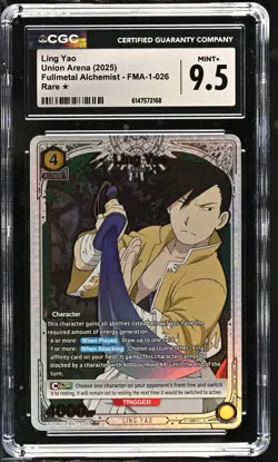 Union Arena GRADED Ling Yao 026 FMA R⭐ 9.5 CGC ENGLISH - Image 1