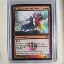 Dictate of the Twin Gods Launch Party Promo Red Foil Enchantment MTG Card - Image 1