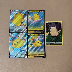 Pokemon Celebration Pikachu Card Lot Of 5. Flying Surfing V VMAX Pikachu Cards 1 - Image 1
