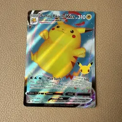 Pokemon Celebration Pikachu Card Lot Of 5. Flying Surfing V VMAX Pikachu Cards 1 - Image 2