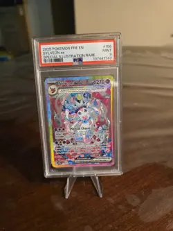 Pokemon TCG Prismatic Evolution Sylveon EX Card 156/131 PSA 9 - Image 1