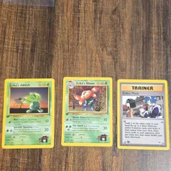 Pokemon TCG Gym Heroes 3-Card Lot - Erika's Oddish/Gloom/Maids 1st edition - Image 1