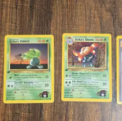 Pokemon TCG Gym Heroes 3-Card Lot - Erika's Oddish/Gloom/Maids 1st edition - Image 2