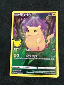 2021 Pikachu | Pokemon TCG Celebrations 005/025 Holo Rare Full Art Card - Image 1