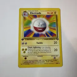 Pokemon TCG Card - Electrode Jungle 18/64 Rare 1st Edition Misprint Error - Image 1