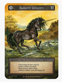 x3 Autumn Unicorn Exceptional Beta Sorcery Contested Realm - Image 1