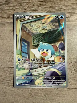 Pokemon Quaxly Card Paldea Evolved Illustration Rare 206/193 - Image 1