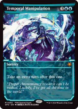 MTG Temporal Manipulation - Foil - Showcase, Light Play, English Special Guests - Image 1