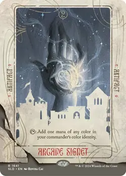 Arcane Signet (1641) - Rainbow Foil Secret Lair Magic mtg Light Play English x1 - Image 1