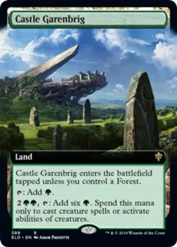 Castle Garenbrig - Extended Art Throne of Eldraine Magic mtg Light Play English - Image 1