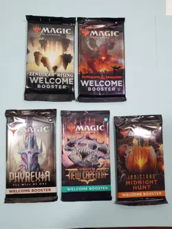 MTG ~ FIVE Welcome Booster Packs Lot ~ Magic the Gathering x5 ~ Ships NOW! - Image 1