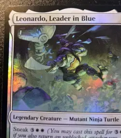 Leonardo, Leader In Blue 0016 Foil Uncommon Teenage Mutant Ninja Turtles MTG - Image 2