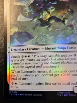 Leonardo, Leader In Blue 0016 Foil Uncommon Teenage Mutant Ninja Turtles MTG - Image 4