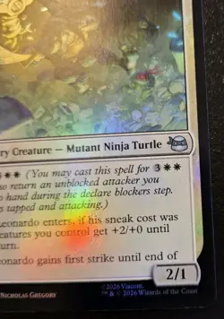 Leonardo, Leader In Blue 0016 Foil Uncommon Teenage Mutant Ninja Turtles MTG - Image 5