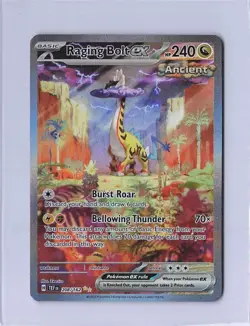 Pokemon TCG Temporal Forces Raging Bolt EX Full Art Holo Card 208/162 - Image 1