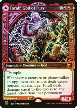 Toralf, God of Fury Toralf's Hammer FOIL SHOWCASE - 313 Mythic Kaldheim KHM MTG - Image 1