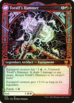 Toralf, God of Fury Toralf's Hammer FOIL SHOWCASE - 313 Mythic Kaldheim KHM MTG - Image 2