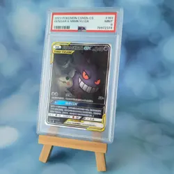 Pokemon TCG Chinese Gengar & Mimikyu GX Super Rare, 163/150 TAG TEAM MINT PSA 9 - Image 1
