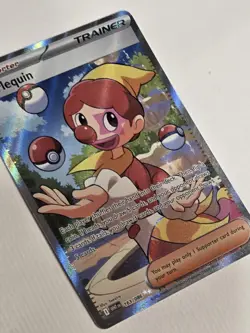 Harlequin White Flare Holo Pokemon Trainer Card 163/086 SV Ultra rare - Image 4